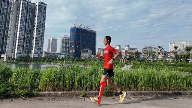 Minh hoạ sải chân quá dài — nguyên nhân chính gây đau gối