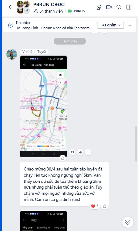 Chị Tuyết 54 tuổi sau 2 tuần đã chạy liền 5km không nghỉ