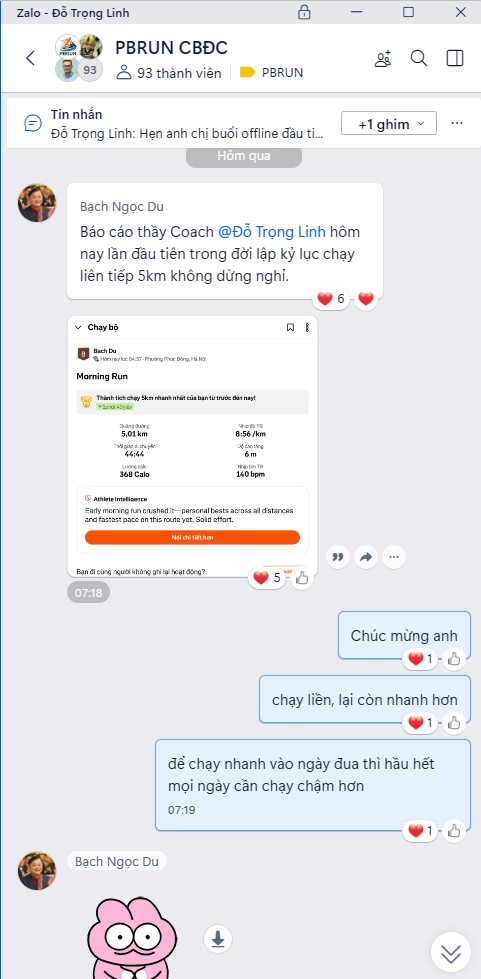 Anh Du lần đầu chạy liên tục 5km không dừng nghỉ