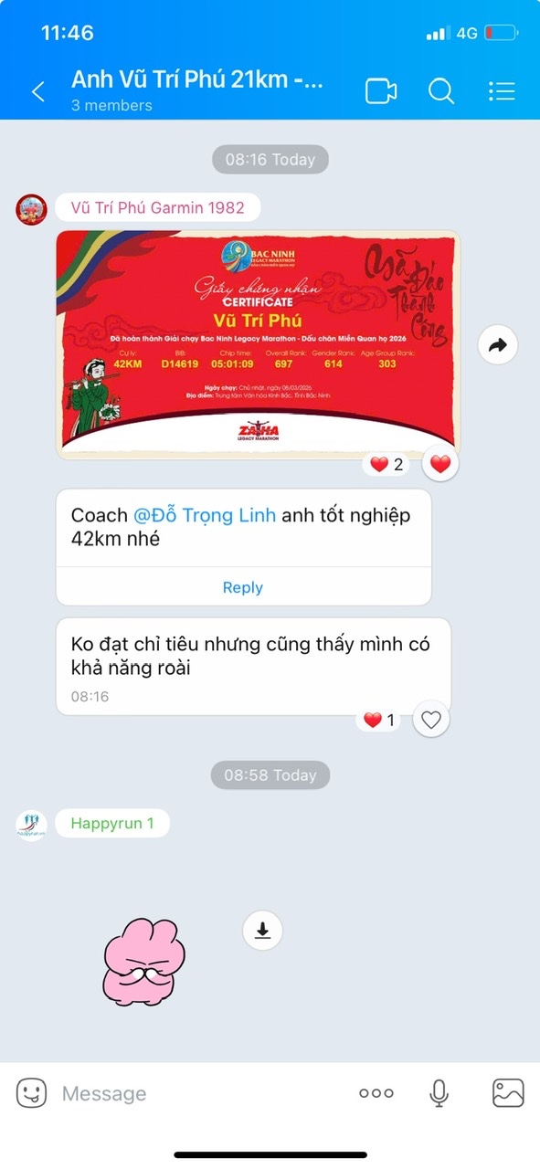 Vũ Trí Phú tốt nghiệp 42km tại Bắc Ninh Legacy Marathon