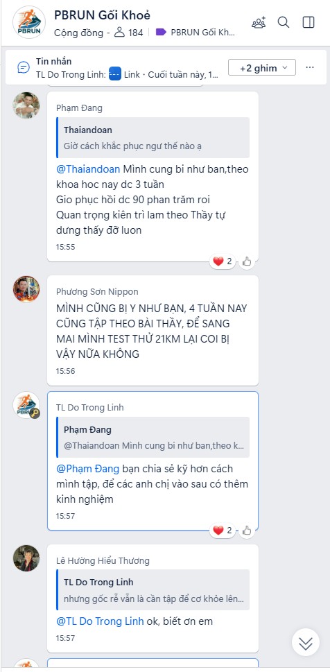 Phản hồi học viên PBRUN Gối Khoẻ sau khi theo đúng lộ trình 3 tuần