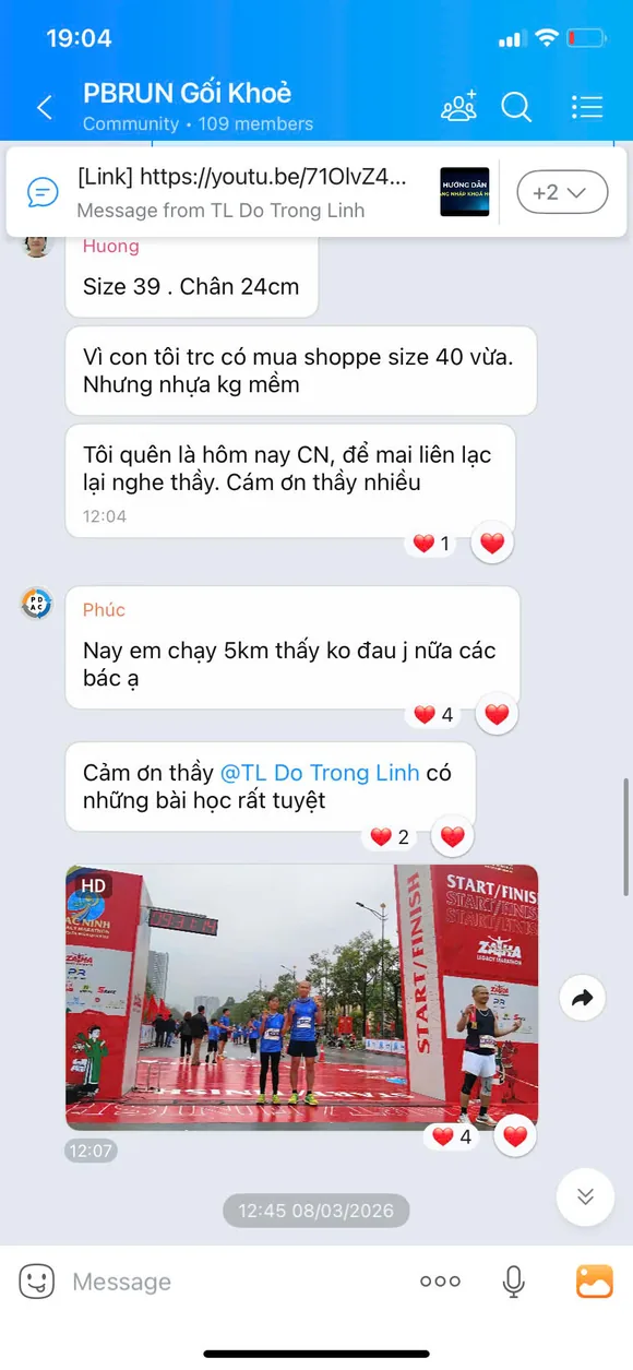 Phản hồi anh Phúc sau khi về đích giải chạy