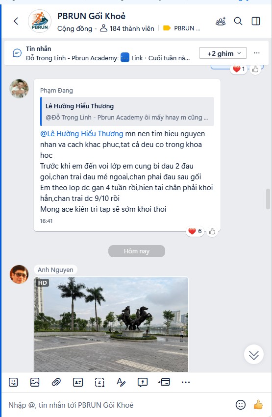 Phản hồi học viên đau cả hai gối sau 4 tuần
