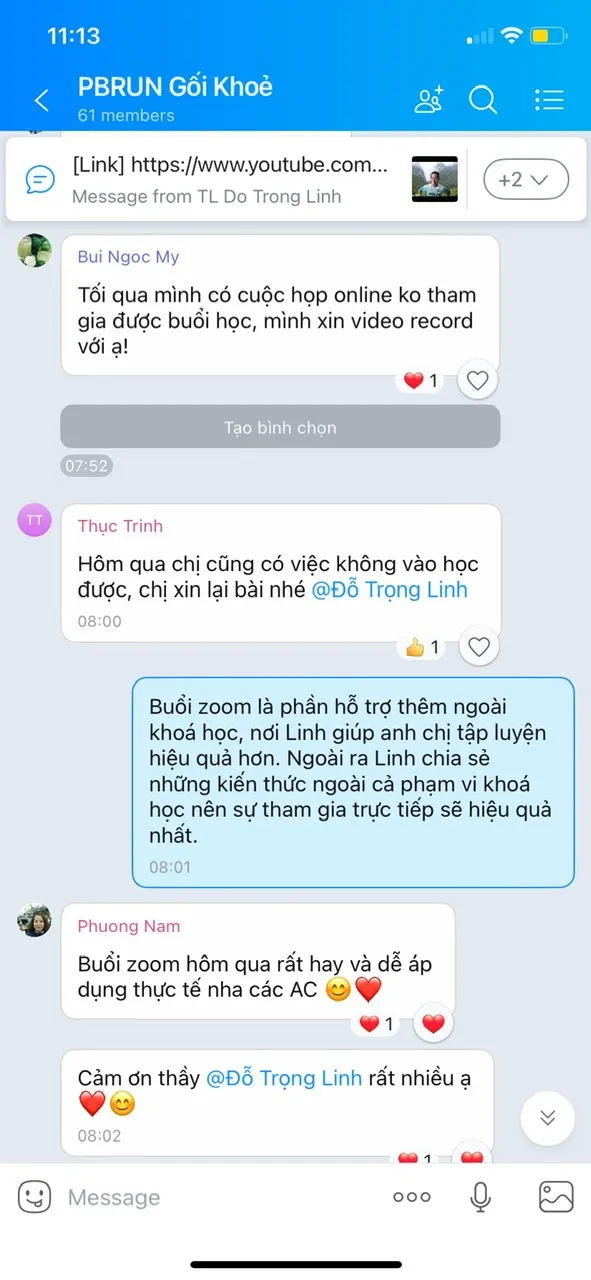 Phản hồi buổi trao đổi trực tuyến